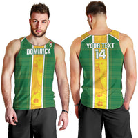 Dominica Football 2026 Custom Men Tank Top Sisserou Parrot Madras Pattern