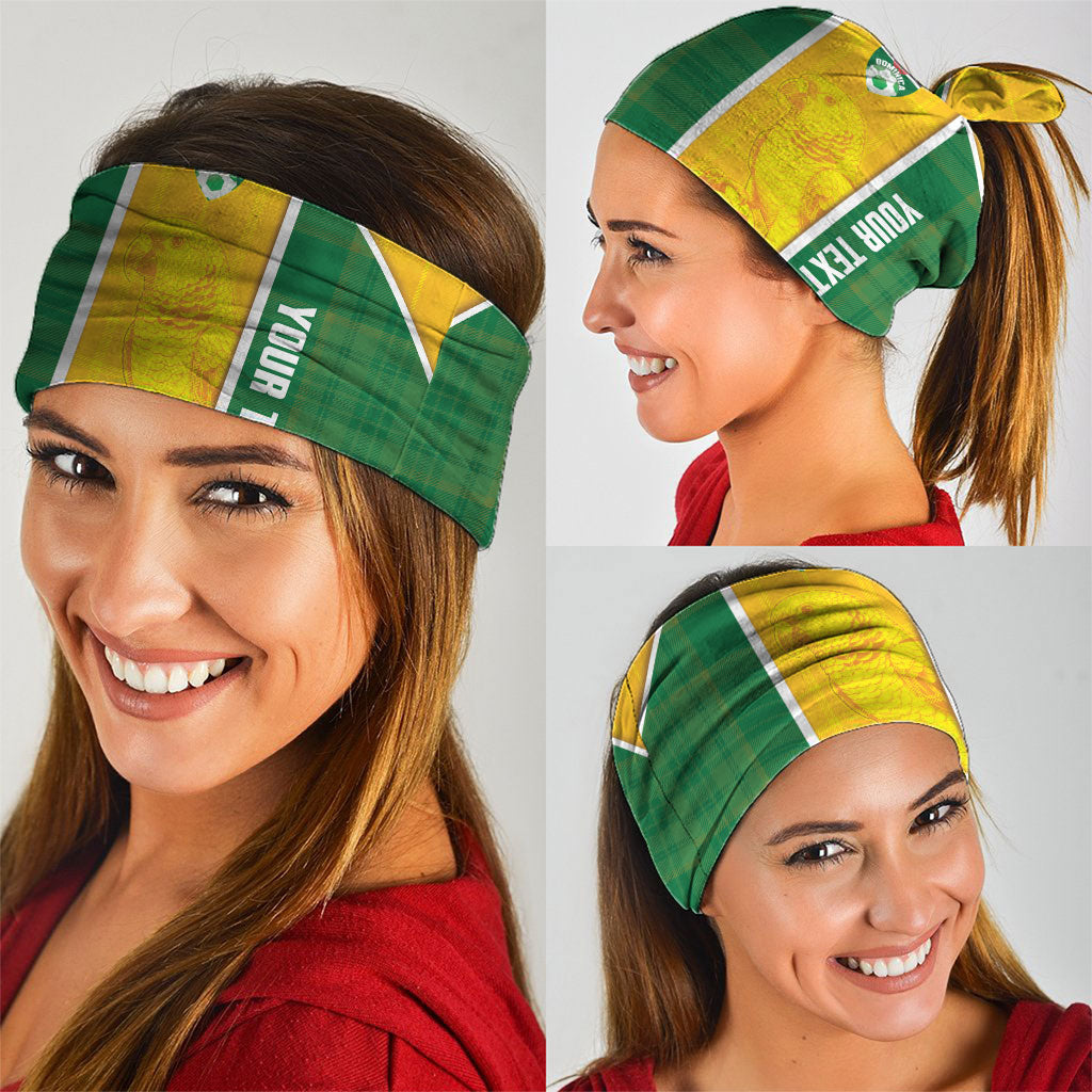Dominica Football 2026 Custom Neck Gaiter Sisserou Parrot Madras Pattern