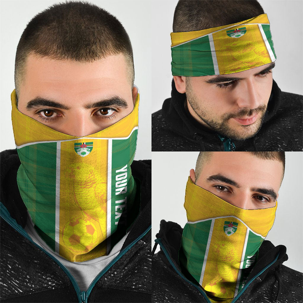 Dominica Football 2026 Custom Neck Gaiter Sisserou Parrot Madras Pattern
