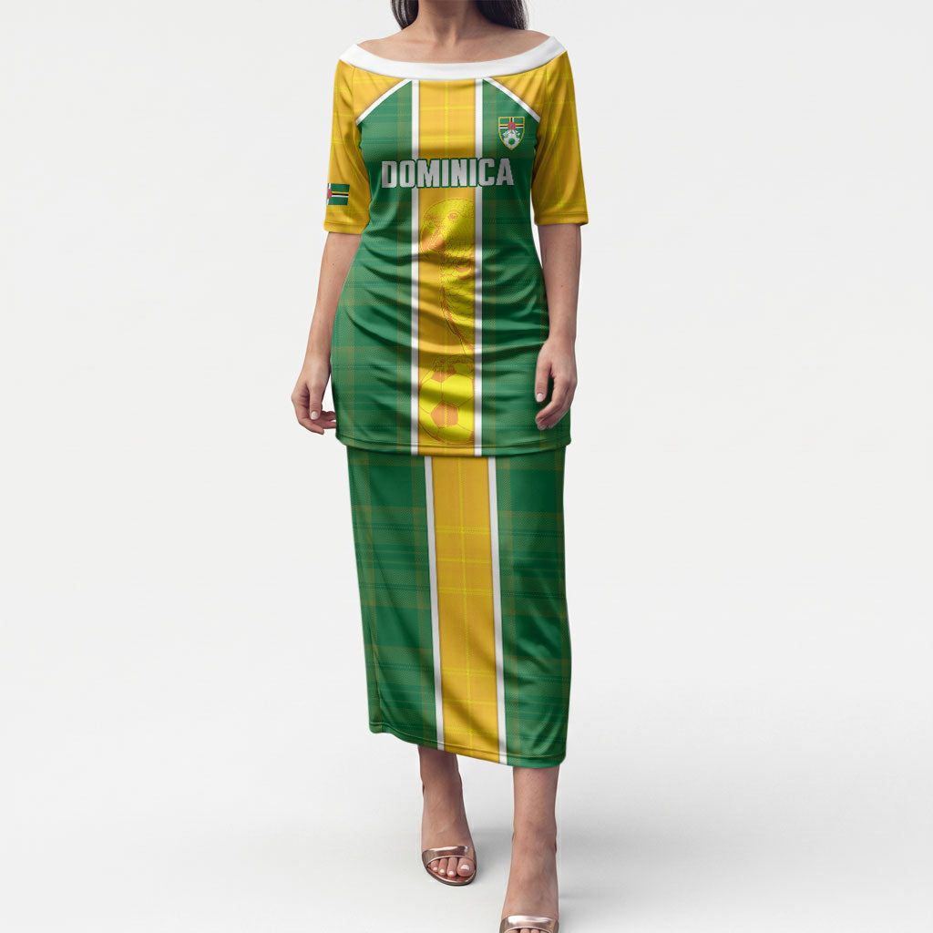 Dominica Football 2026 Custom Puletasi Sisserou Parrot Madras Pattern