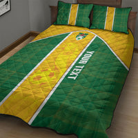 Dominica Football 2026 Custom Quilt Bed Set Sisserou Parrot Madras Pattern