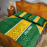 Dominica Football 2026 Custom Quilt Bed Set Sisserou Parrot Madras Pattern