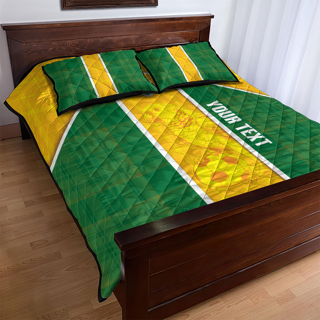 Dominica Football 2026 Custom Quilt Bed Set Sisserou Parrot Madras Pattern