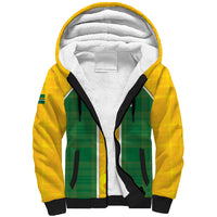 Dominica Football 2026 Custom Sherpa Hoodie Sisserou Parrot Madras Pattern