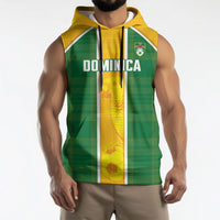 Dominica Football 2026 Custom Sleeveless Hoodie Sisserou Parrot Madras Pattern