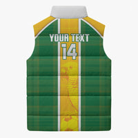 Dominica Football 2026 Custom Sleeveless Puffer Jacket Sisserou Parrot Madras Pattern