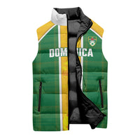 Dominica Football 2026 Custom Sleeveless Puffer Jacket Sisserou Parrot Madras Pattern