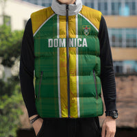 Dominica Football 2026 Custom Sleeveless Puffer Jacket Sisserou Parrot Madras Pattern
