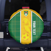Dominica Football 2026 Custom Spare Tire Cover Sisserou Parrot Madras Pattern