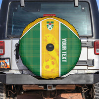 Dominica Football 2026 Custom Spare Tire Cover Sisserou Parrot Madras Pattern