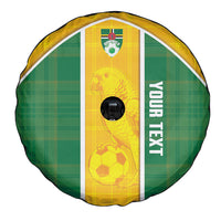Dominica Football 2026 Custom Spare Tire Cover Sisserou Parrot Madras Pattern