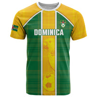 Dominica Football 2026 Custom T Shirt Sisserou Parrot Madras Pattern