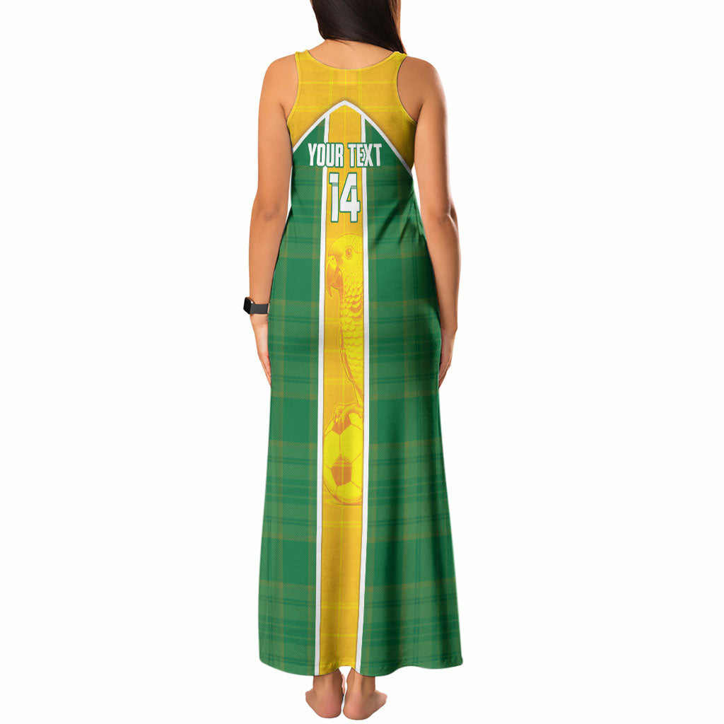 Dominica Football 2026 Custom Tank Maxi Dress Sisserou Parrot Madras Pattern