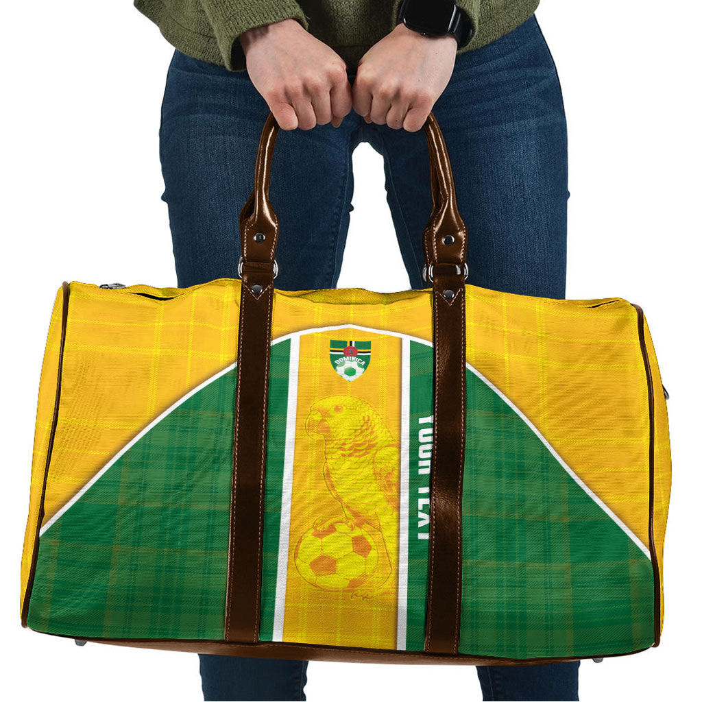 Dominica Football 2026 Custom Travel Bag Sisserou Parrot Madras Pattern