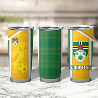 Dominica Football 2026 Custom Tumbler Cup Sisserou Parrot Madras Pattern
