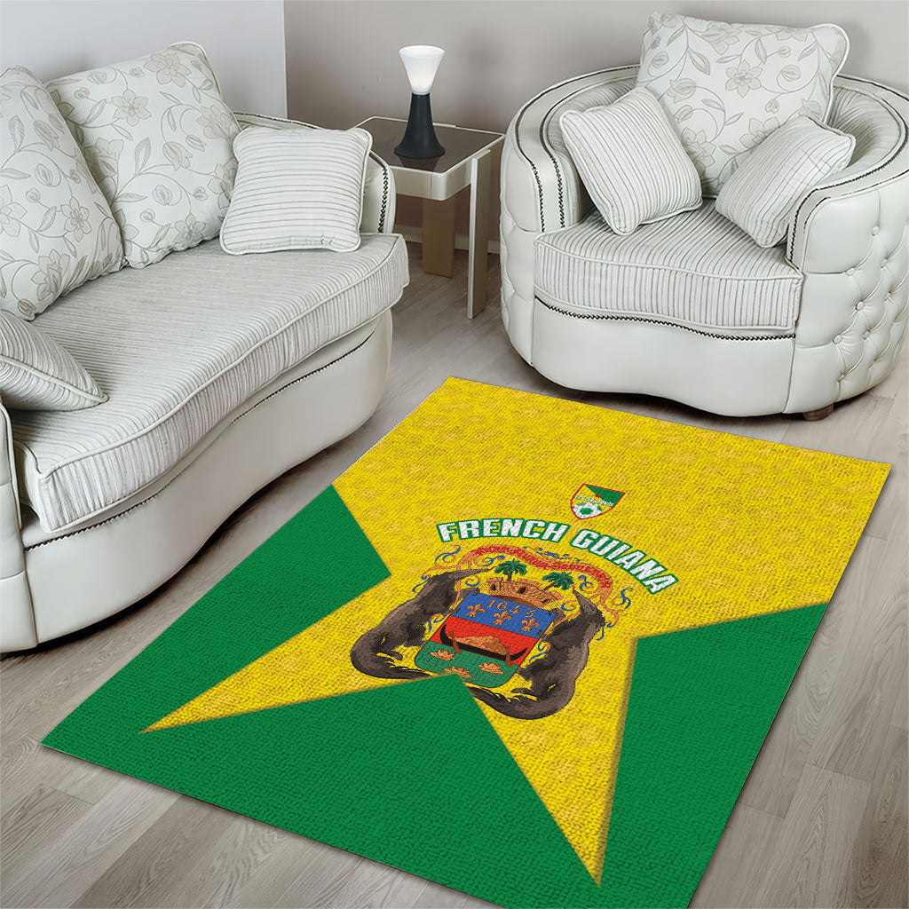French Guiana Football 2026 Area Rug Allez Les Yana Dokos