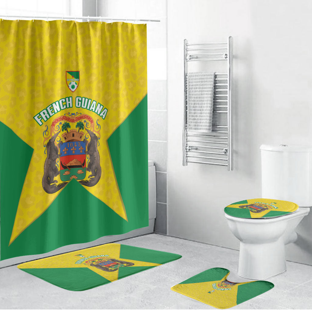 French Guiana Football 2026 Bathroom Set Allez Les Yana Dokos