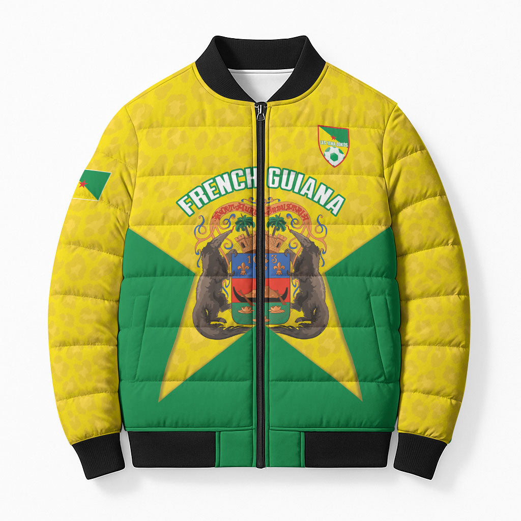 French Guiana Football 2026 Custom Bomber Puffer Jacket Allez Les Yana Dokos