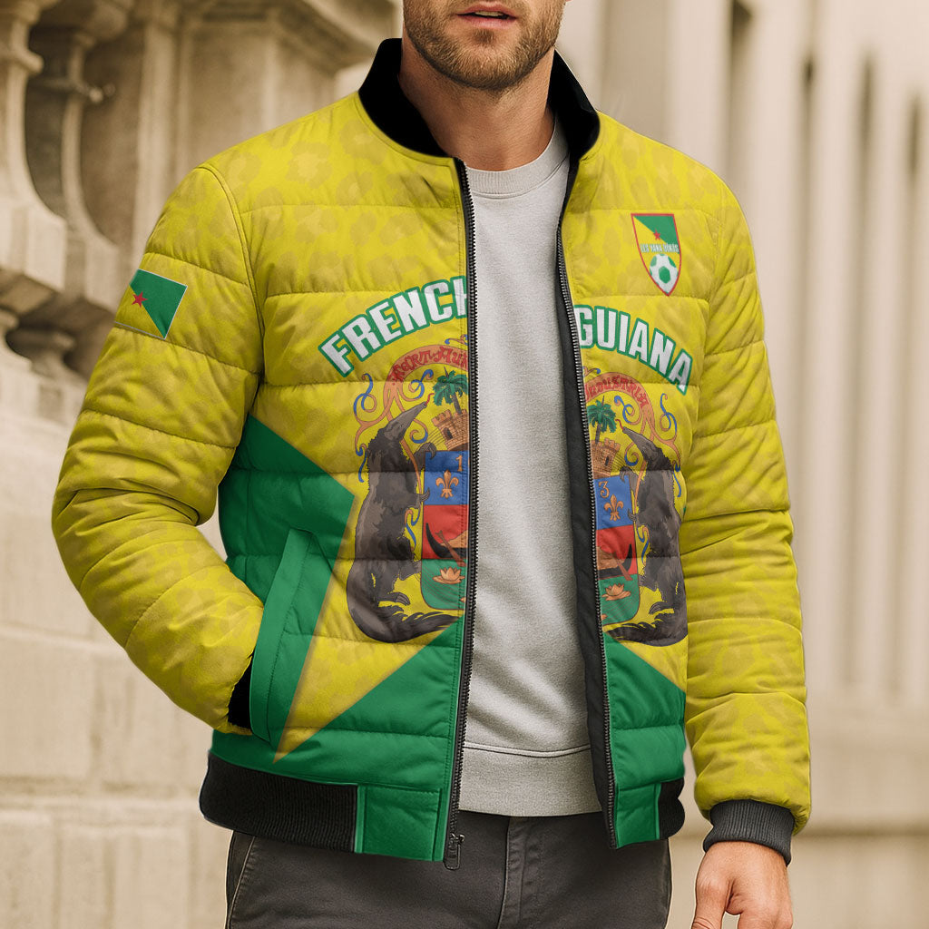 French Guiana Football 2026 Custom Bomber Puffer Jacket Allez Les Yana Dokos
