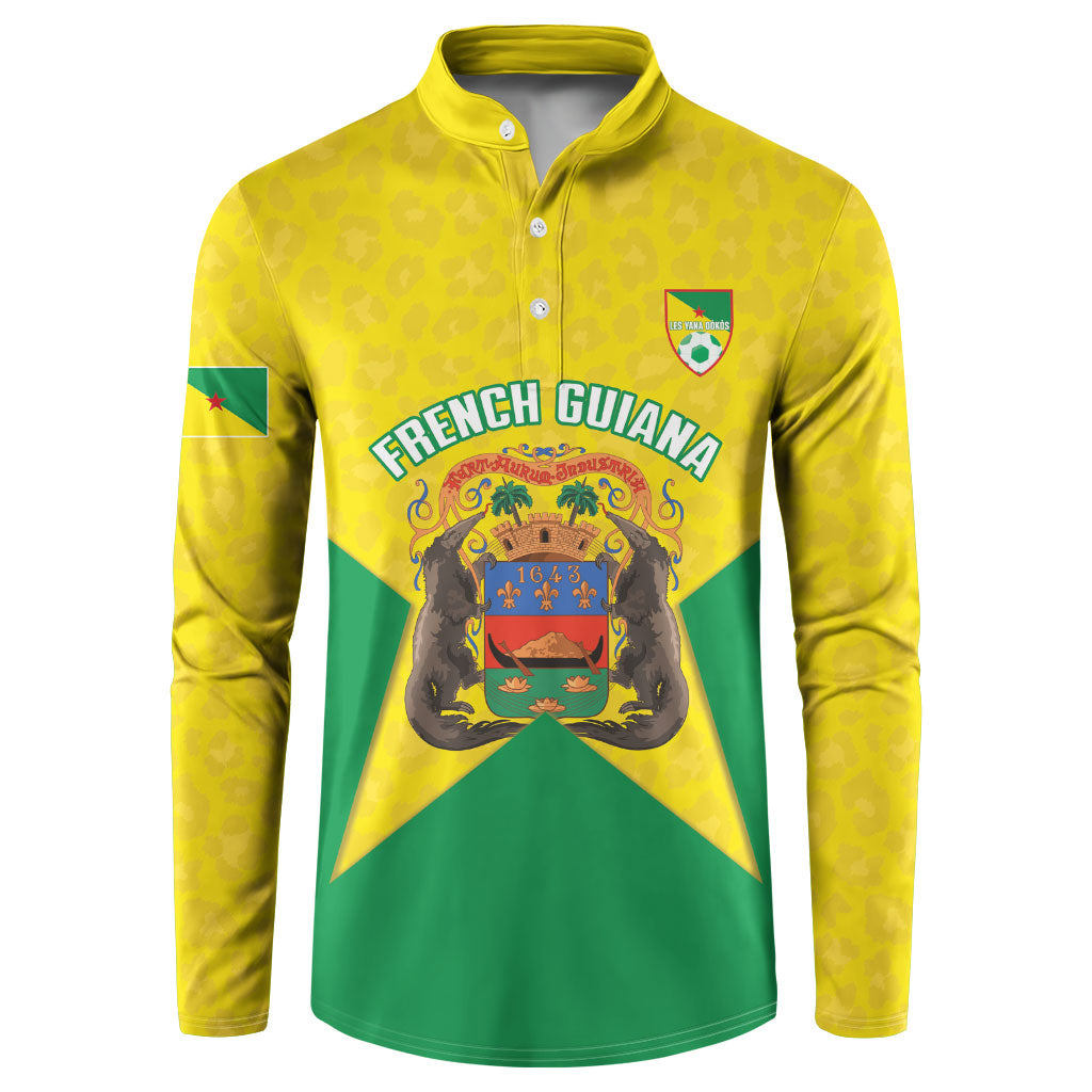 French Guiana Football 2026 Custom Button Sweatshirt Allez Les Yana Dokos