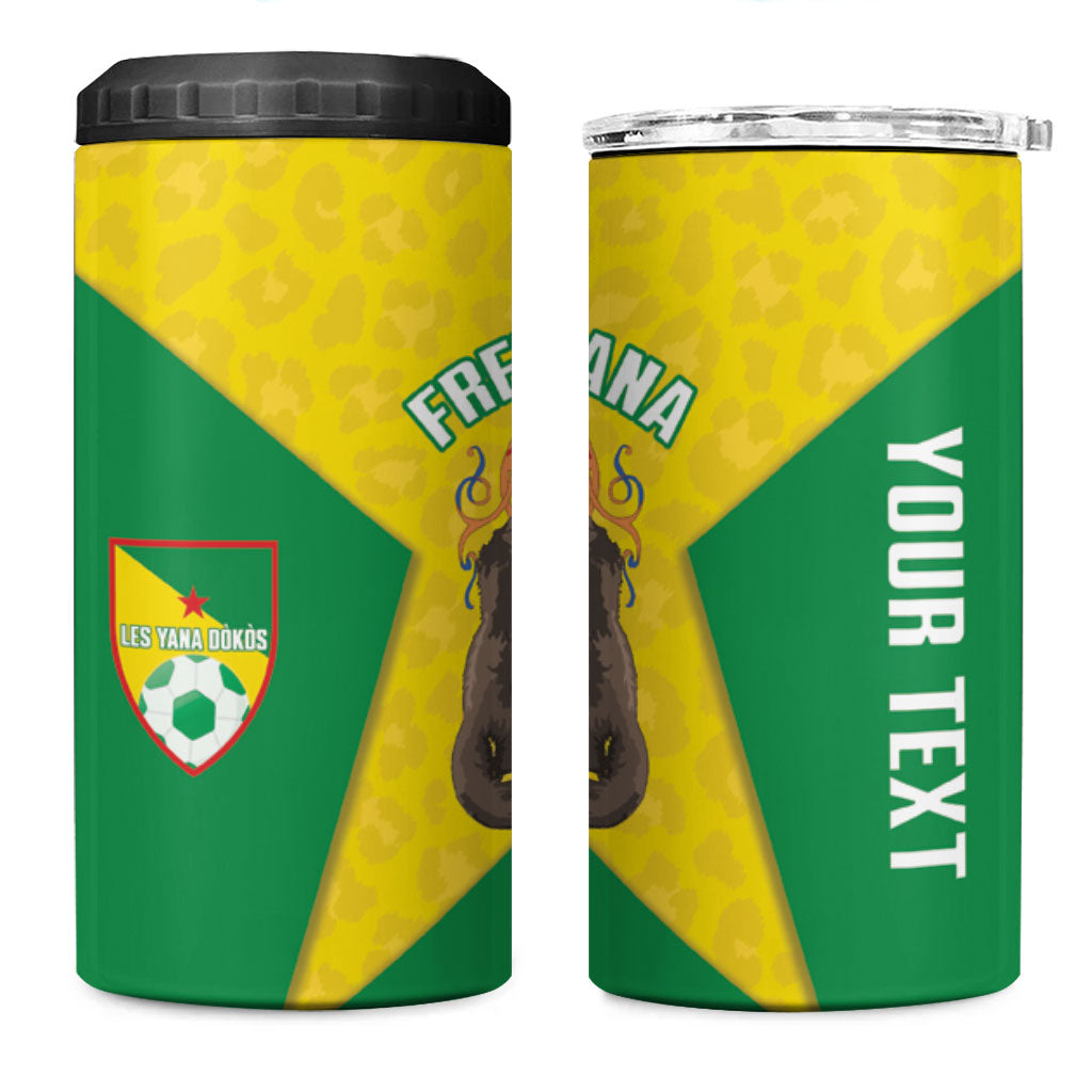 French Guiana Football 2026 Custom 4 in 1 Can Cooler Tumbler Allez Les Yana Dokos