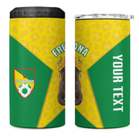 French Guiana Football 2026 Custom 4 in 1 Can Cooler Tumbler Allez Les Yana Dokos
