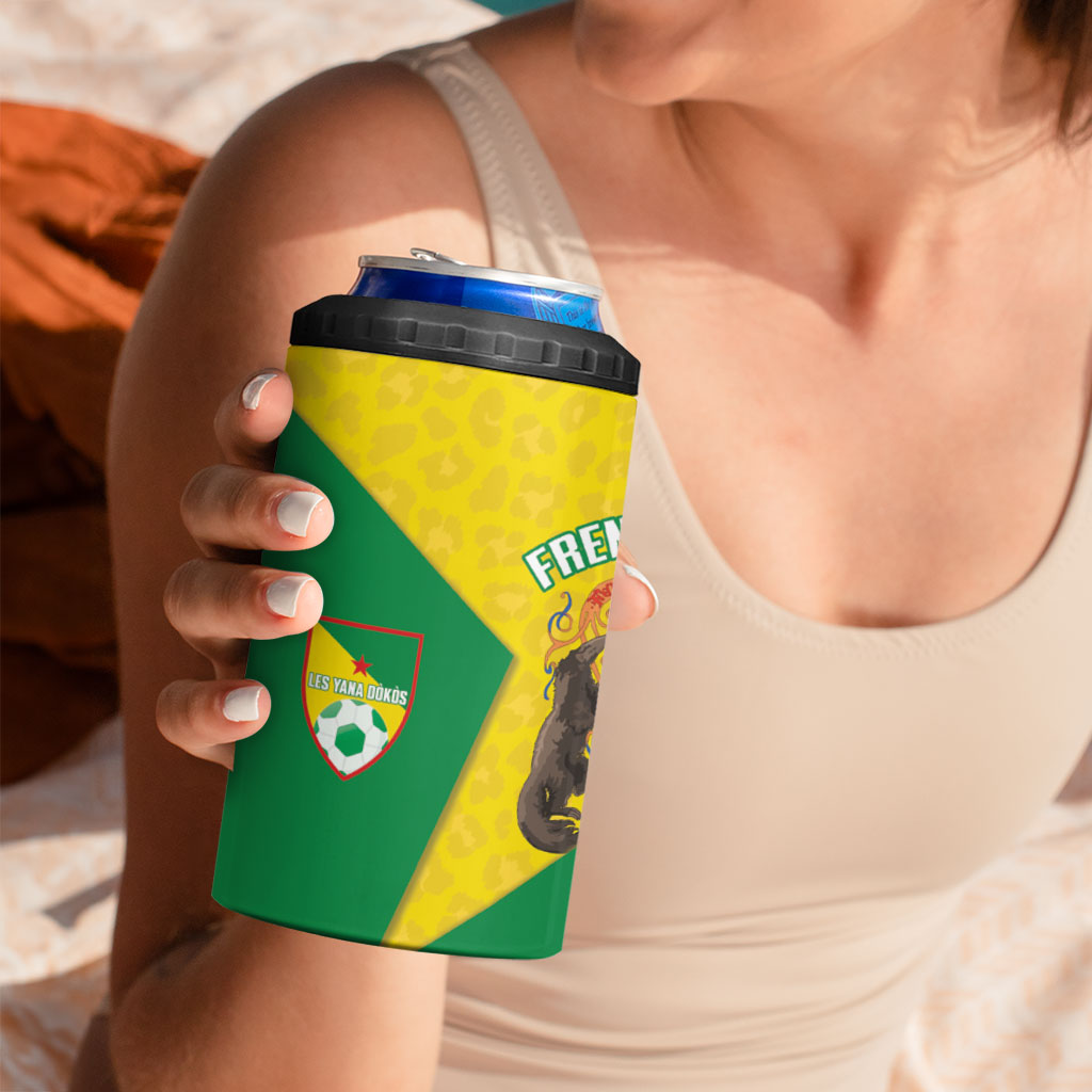 French Guiana Football 2026 Custom 4 in 1 Can Cooler Tumbler Allez Les Yana Dokos
