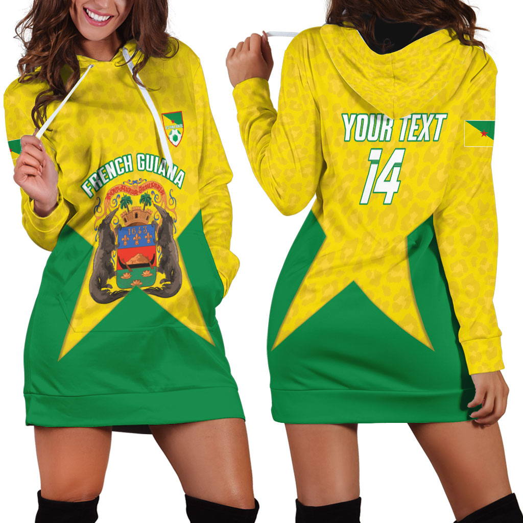French Guiana Football 2026 Custom Hoodie Dress Allez Les Yana Dokos