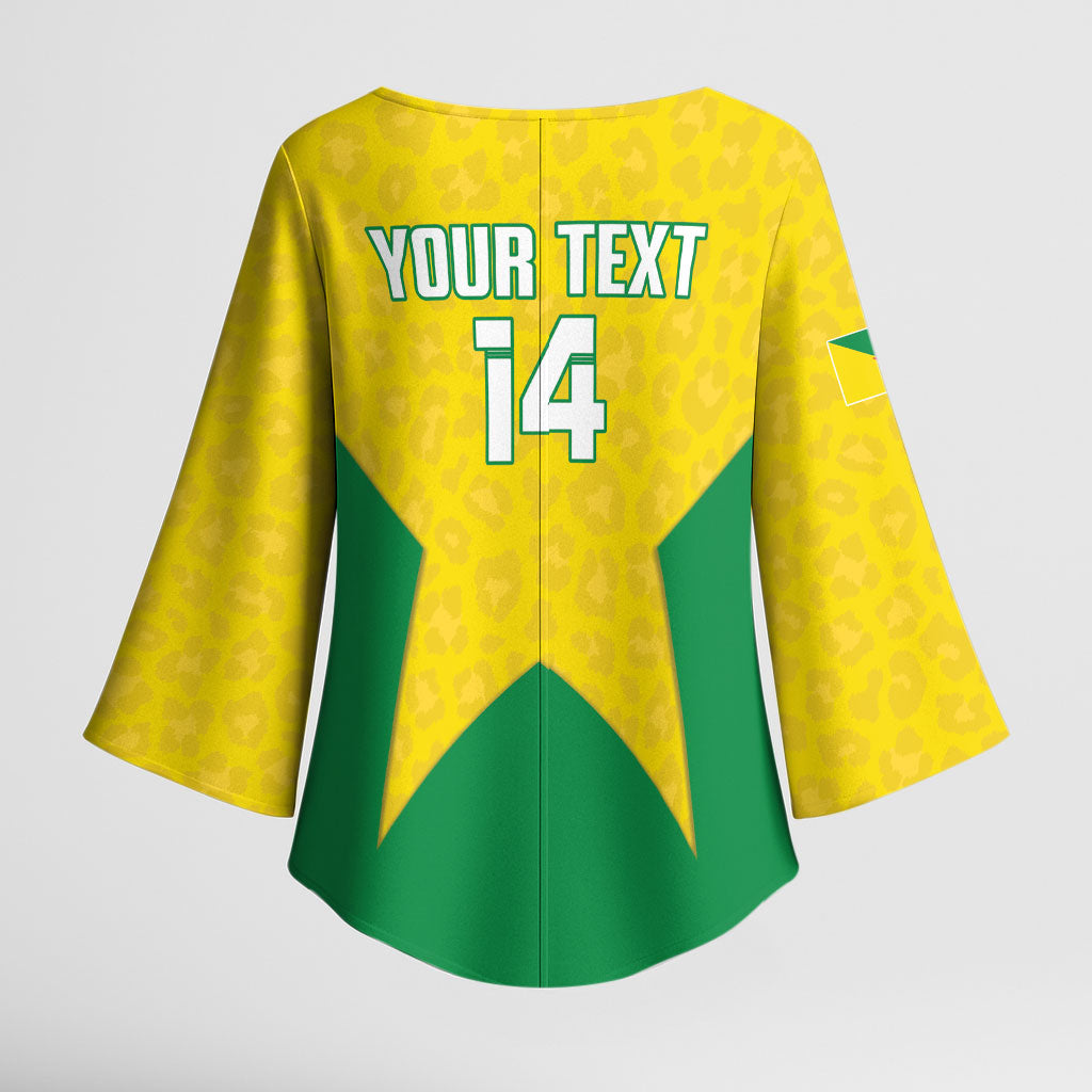 French Guiana Football 2026 Custom Kimono Sleeve Blouse Allez Les Yana Dokos