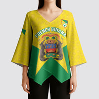 French Guiana Football 2026 Custom Kimono Sleeve Blouse Allez Les Yana Dokos