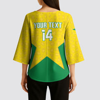 French Guiana Football 2026 Custom Kimono Sleeve Blouse Allez Les Yana Dokos