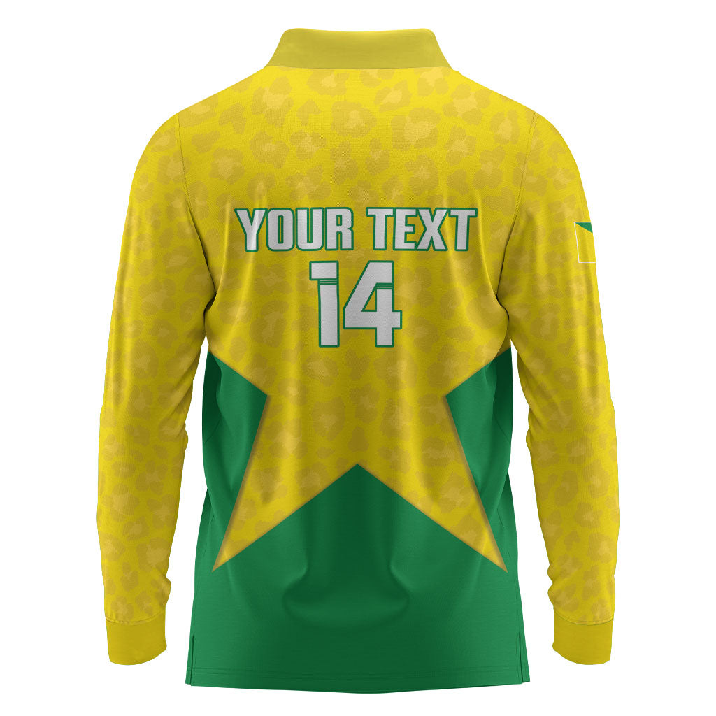 French Guiana Football 2026 Custom Long Sleeve Polo Shirt Allez Les Yana Dokos