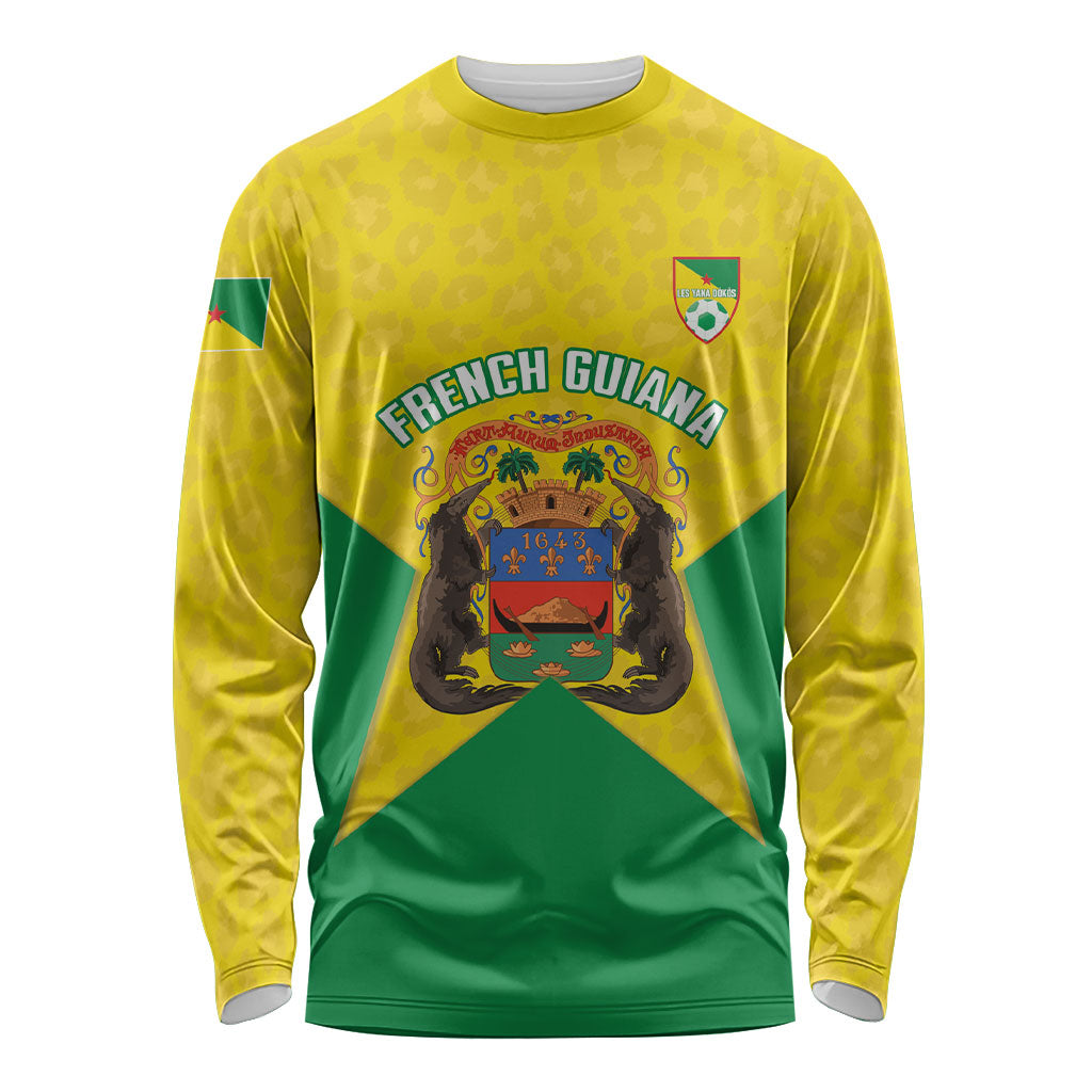 French Guiana Football 2026 Custom Long Sleeve Shirt Allez Les Yana Dokos