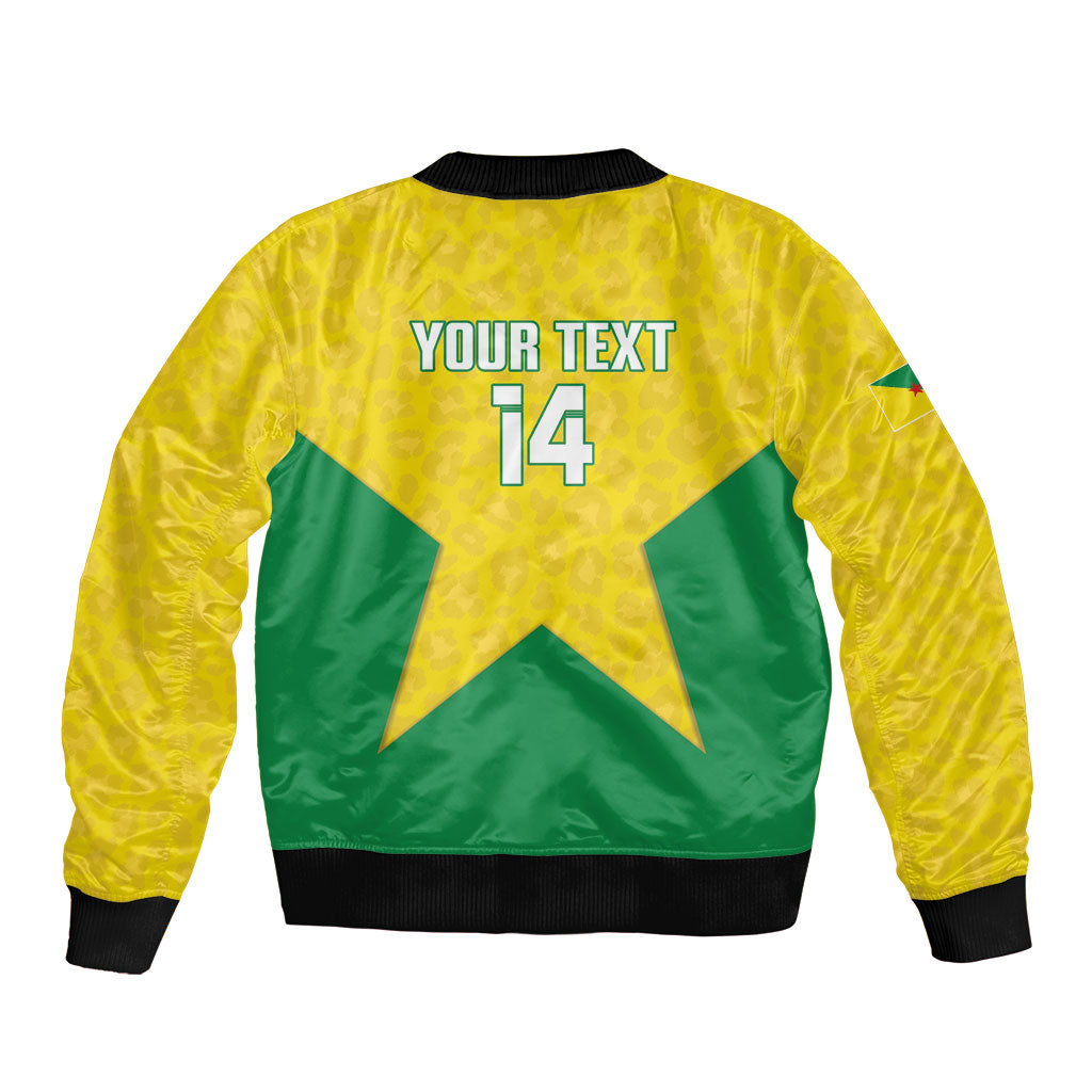 French Guiana Football 2026 Custom Sleeve Zip Bomber Jacket Allez Les Yana Dokos