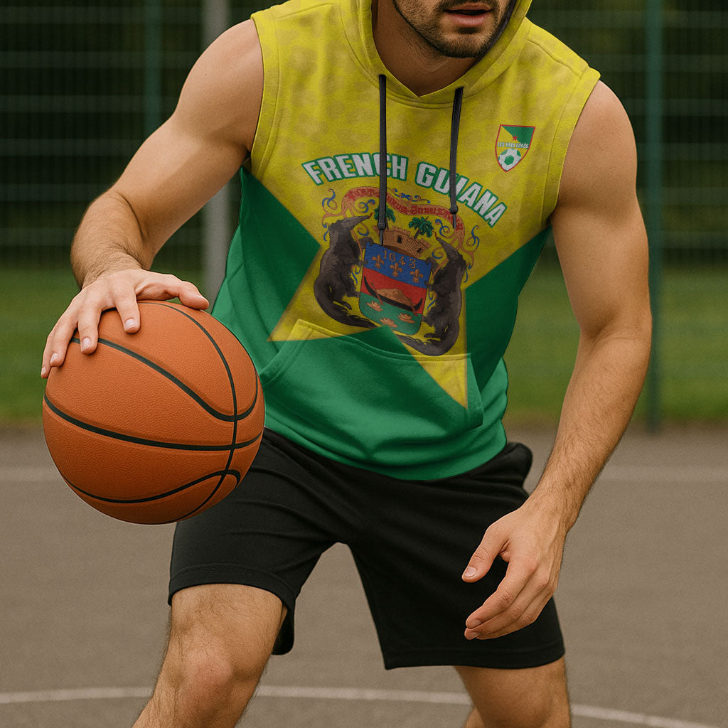 French Guiana Football 2026 Custom Sleeveless Hoodie Allez Les Yana Dokos