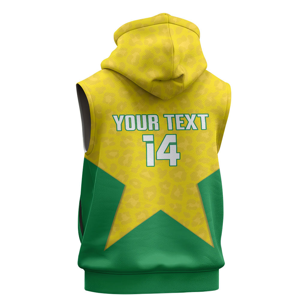 French Guiana Football 2026 Custom Sleeveless Zip Hoodie Allez Les Yana Dokos