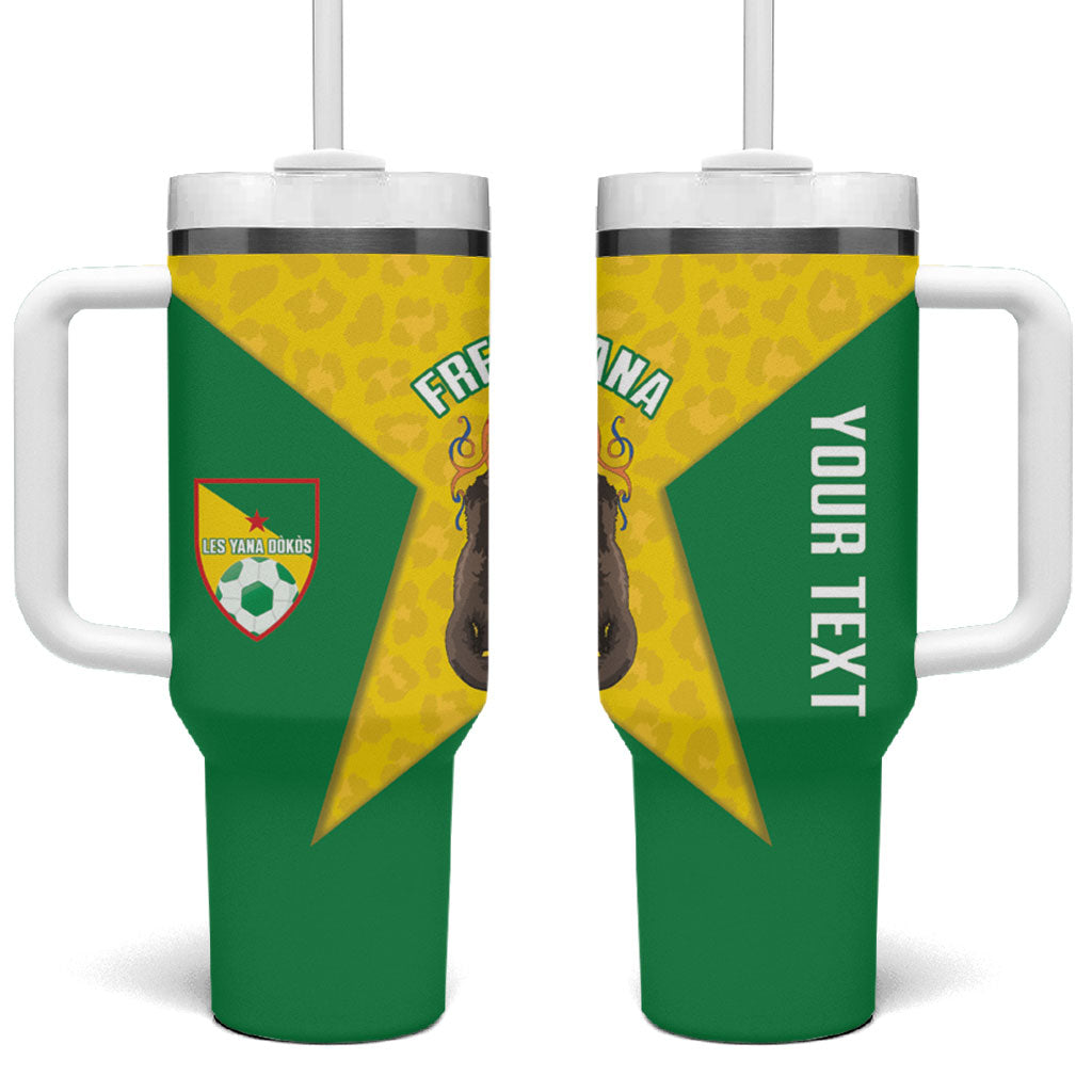 French Guiana Football 2026 Custom Tumbler With Handle Allez Les Yana Dokos
