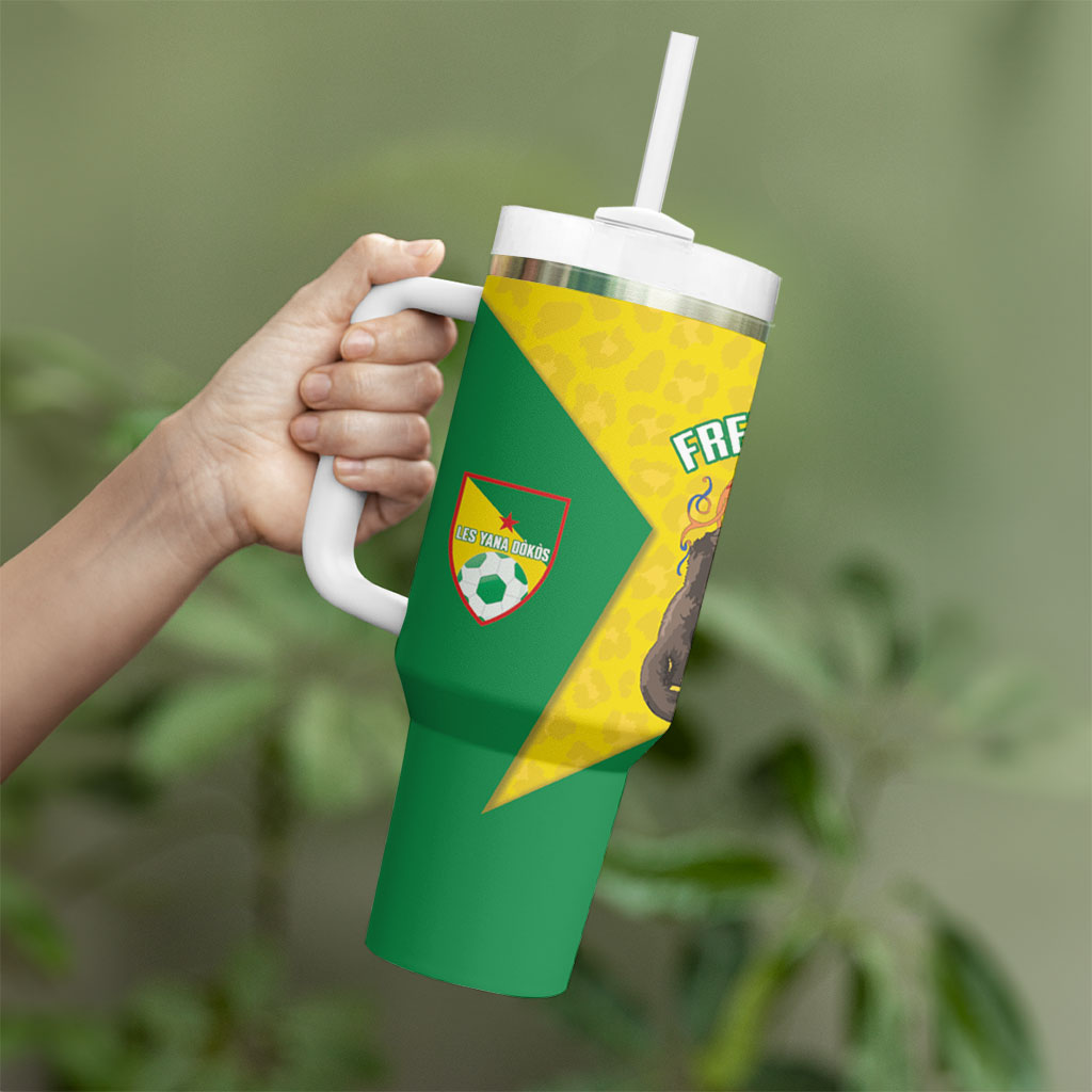 French Guiana Football 2026 Custom Tumbler With Handle Allez Les Yana Dokos