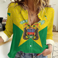 French Guiana Football 2026 Custom Women Casual Shirt Allez Les Yana Dokos