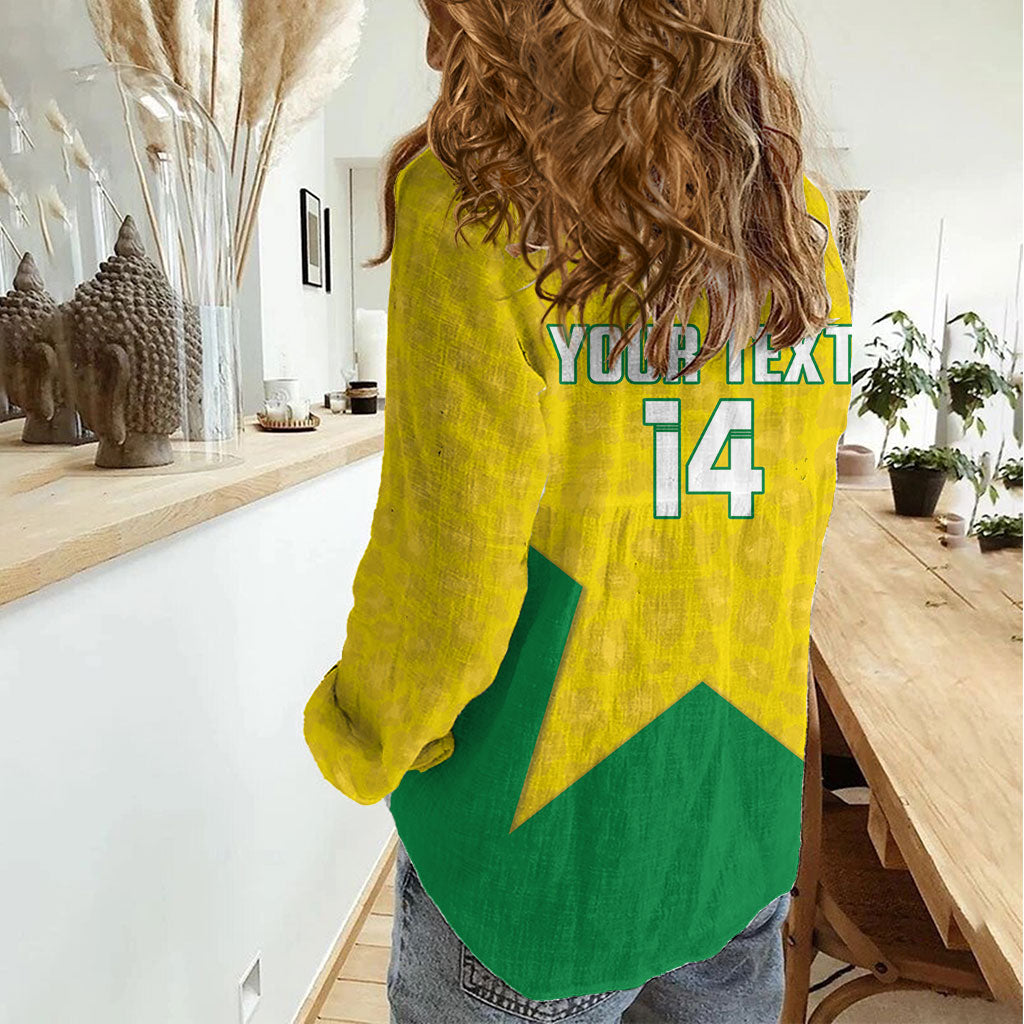 French Guiana Football 2026 Custom Women Casual Shirt Allez Les Yana Dokos