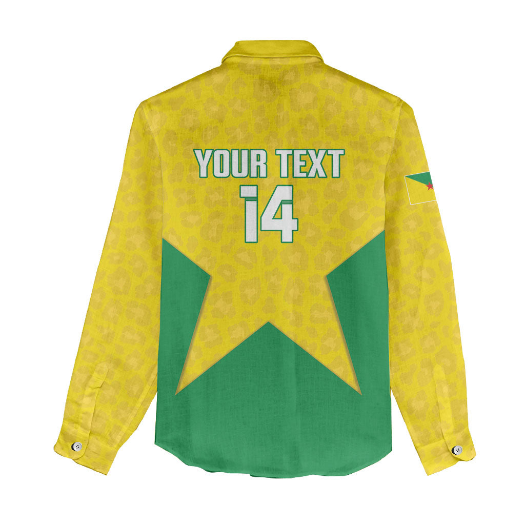 French Guiana Football 2026 Custom Women Casual Shirt Allez Les Yana Dokos