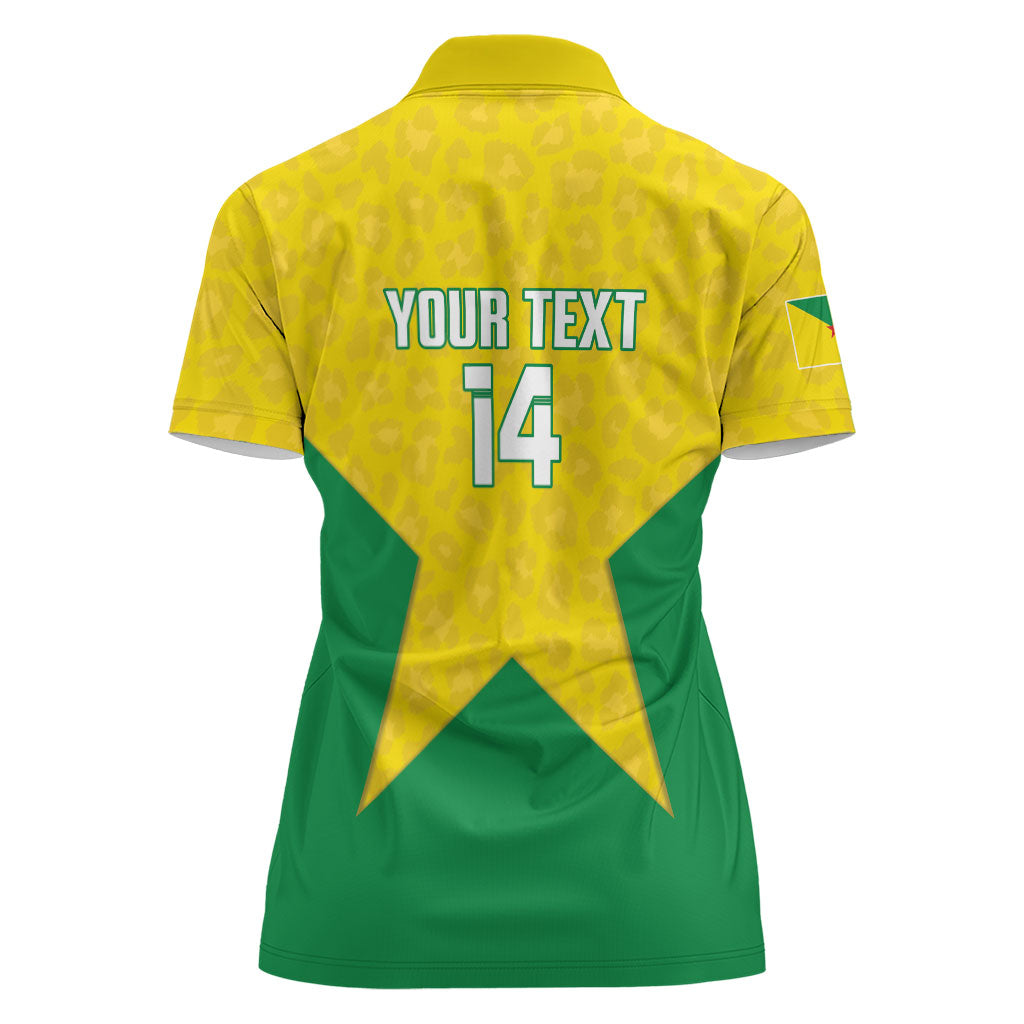 French Guiana Football 2026 Custom Women Polo Shirt Allez Les Yana Dokos