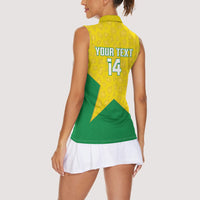 French Guiana Football 2026 Custom Women Sleeveless Polo Shirt Allez Les Yana Dokos