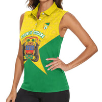 French Guiana Football 2026 Custom Women Sleeveless Polo Shirt Allez Les Yana Dokos