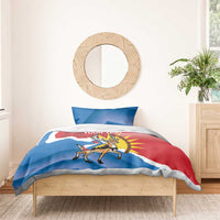 Personalised Antigua and Barbuda Independence Day Bedding Set Fallow Deer With Flag - Wonder Print Shop