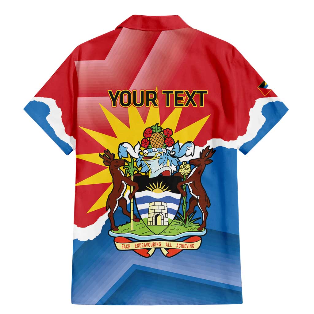 Personalised Antigua and Barbuda Independence Day Family Matching Mermaid Dress and Hawaiian Shirt Fallow Deer With Flag - Wonder Print Shop