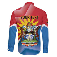 Personalised Antigua and Barbuda Independence Day Family Matching Mermaid Dress and Hawaiian Shirt Fallow Deer With Flag - Wonder Print Shop