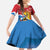 Personalised Antigua and Barbuda Independence Day Family Matching Off Shoulder Maxi Dress and Hawaiian Shirt Fallow Deer With Flag - Wonder Print Shop