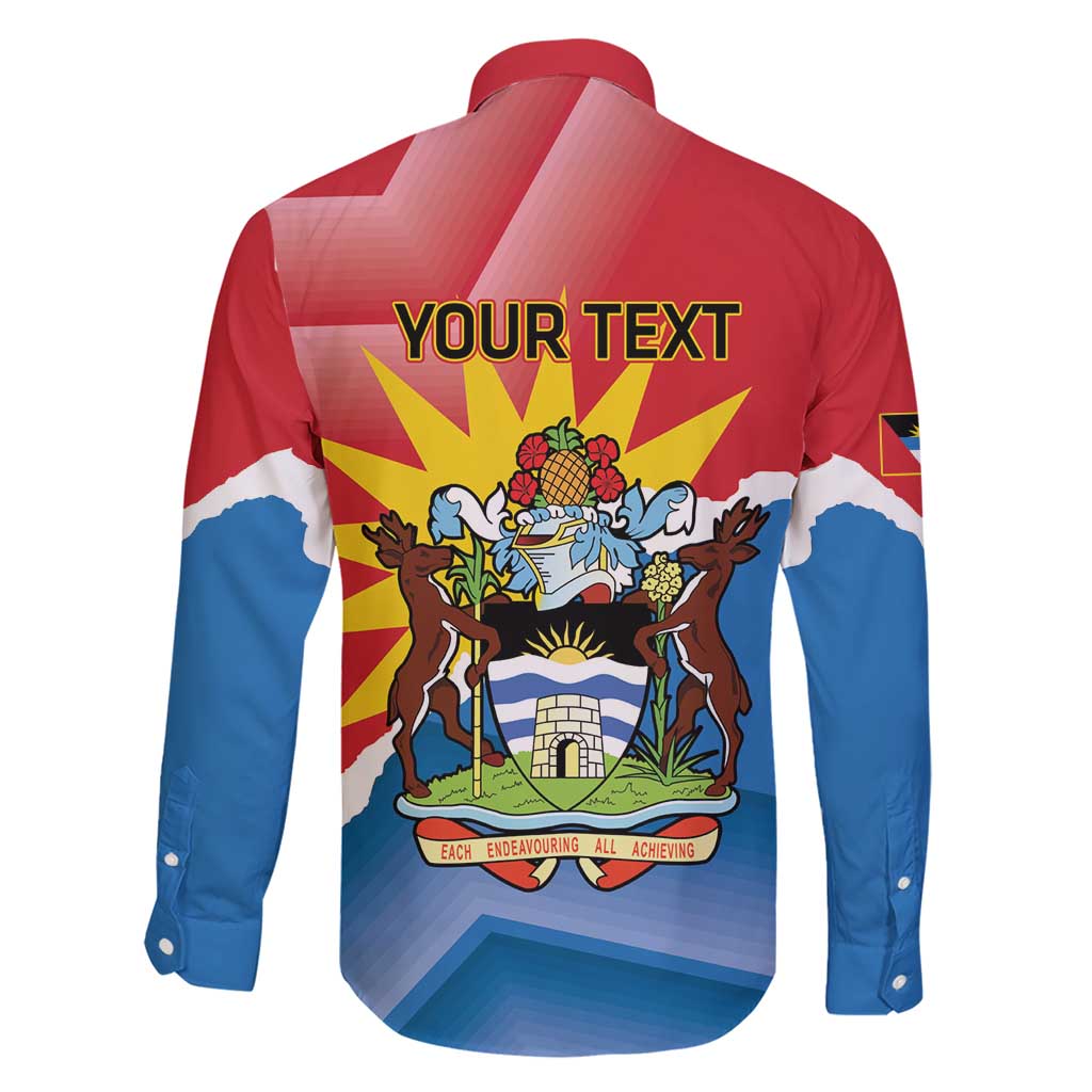 Personalised Antigua and Barbuda Independence Day Family Matching Short Sleeve Bodycon Dress and Hawaiian Shirt Fallow Deer With Flag - Wonder Print Shop