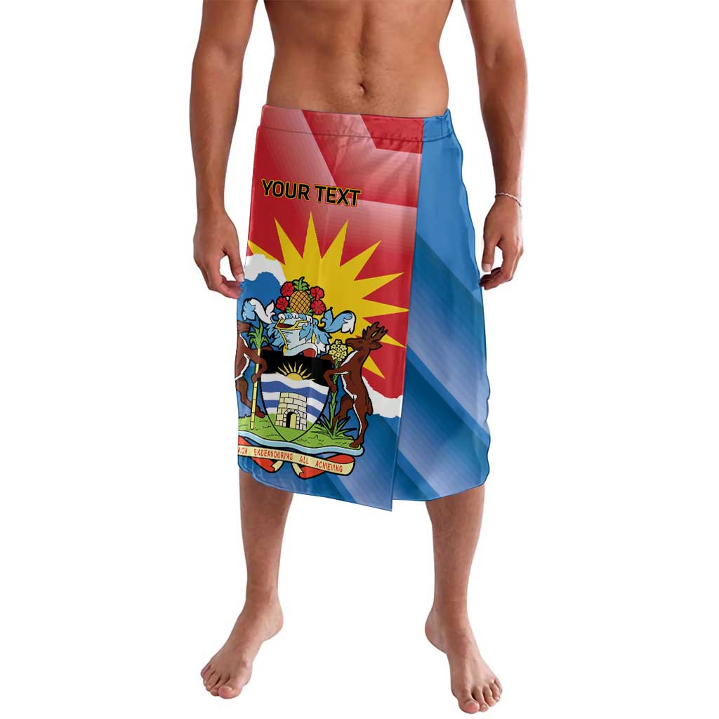 Personalised Antigua and Barbuda Independence Day Lavalava Fallow Deer With Flag - Wonder Print Shop